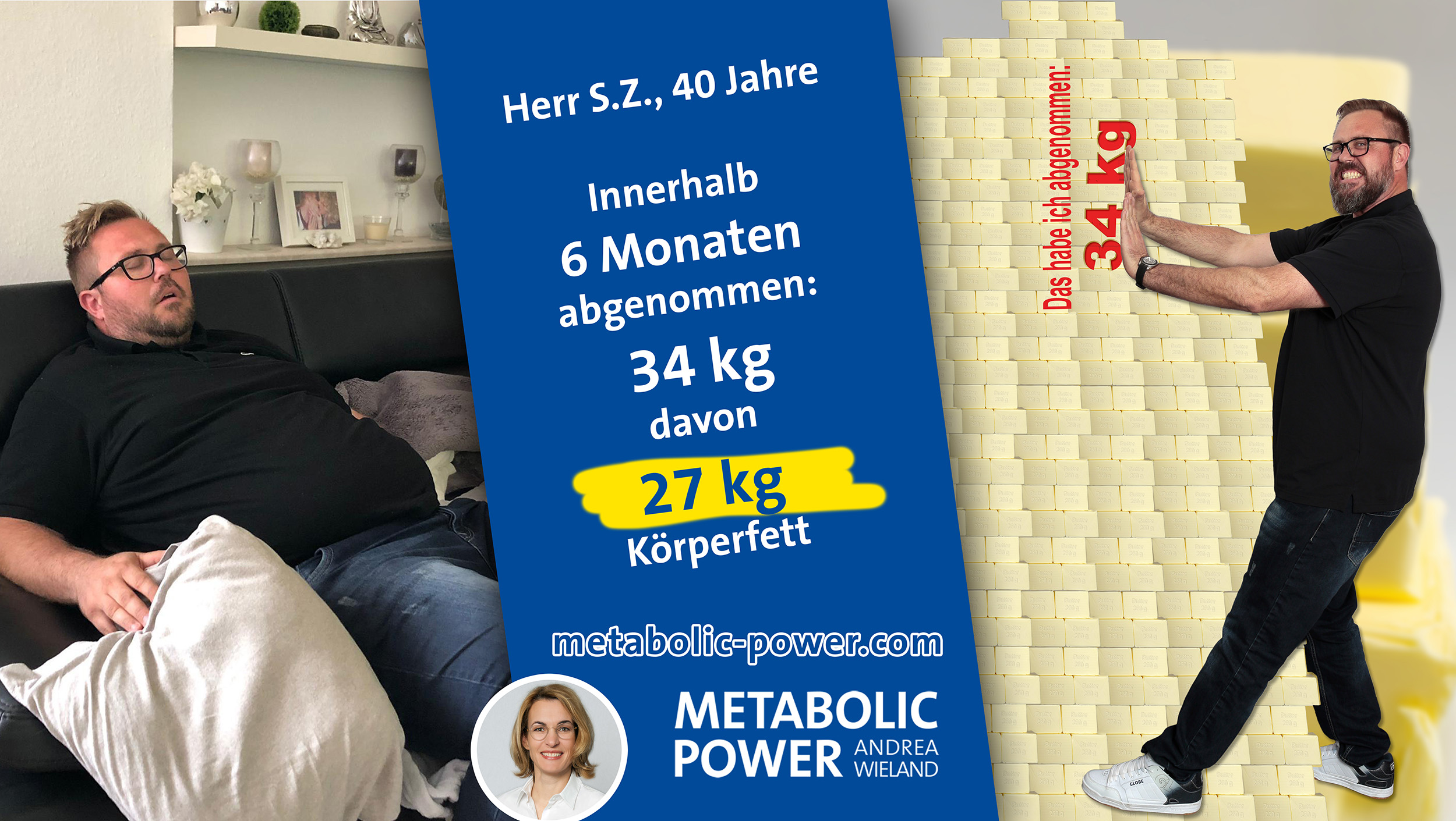 Andrea Wieland Metabolic Power Abnehmen aber sicher - S. Z. 34 kg in 6 Monaten abgenommen