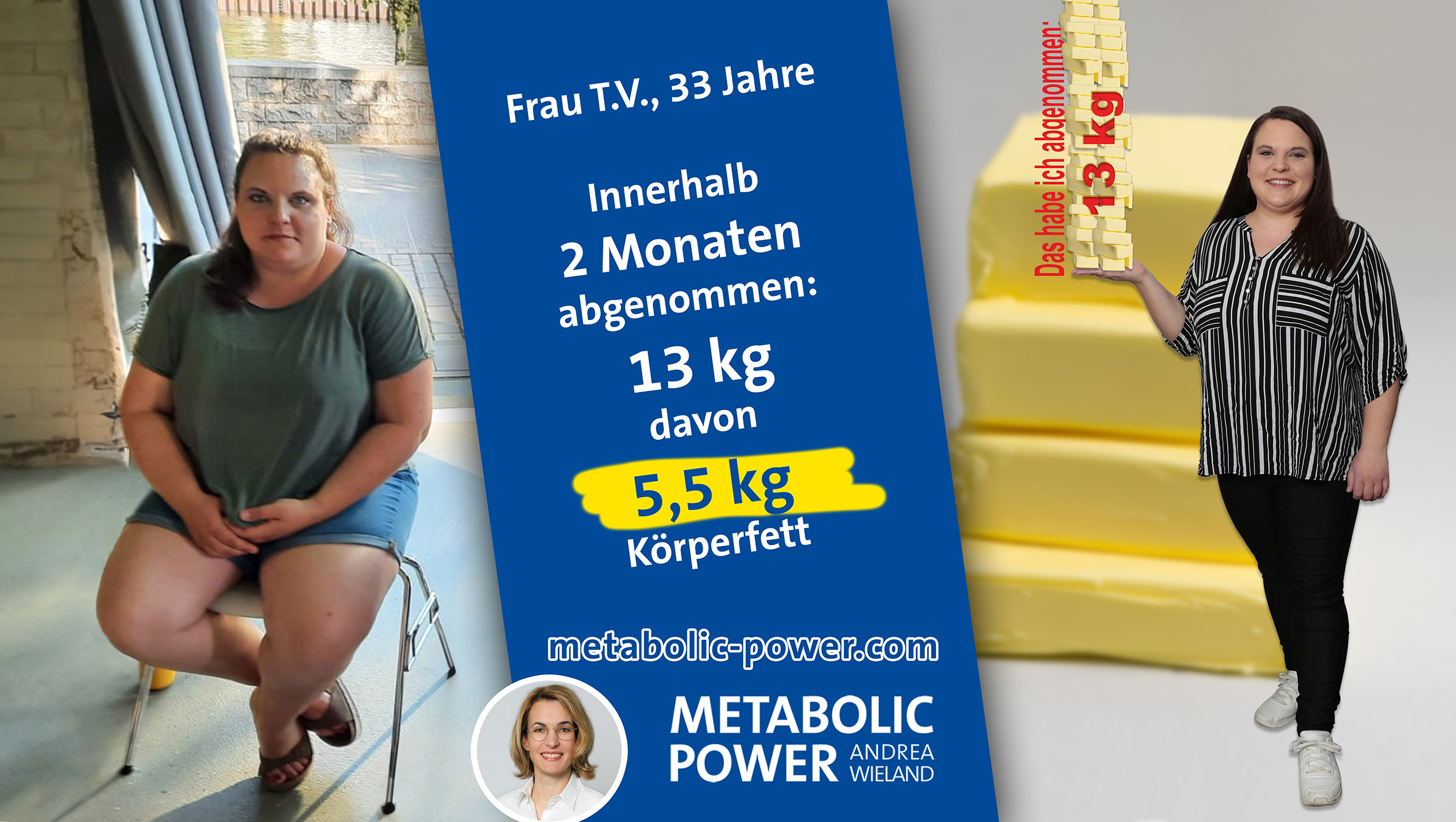 Andrea Wieland Metabolic Power Abnehmen aber sicher - T. V. 13 kg in 2 Monaten abgenommen